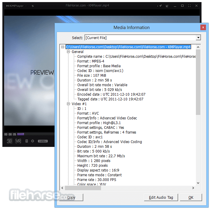 KMPlayer Windows playback console preview